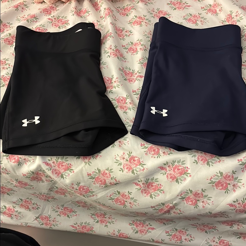 Three pack- Under Armour Women's Black and Navy Shorts
